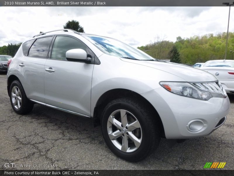 Brilliant Silver Metallic / Black 2010 Nissan Murano SL AWD