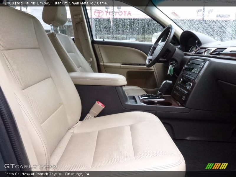 Titanium Green Metallic / Camel 2008 Ford Taurus Limited