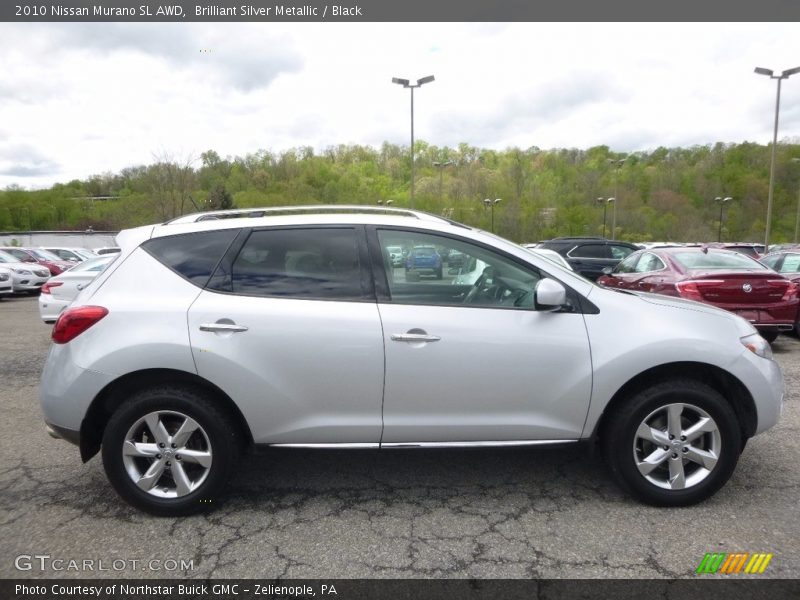 Brilliant Silver Metallic / Black 2010 Nissan Murano SL AWD
