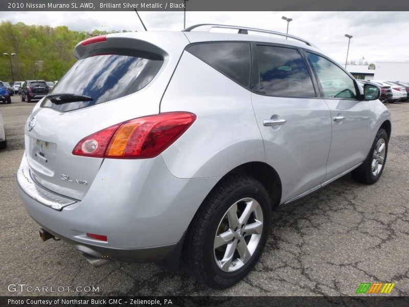 Brilliant Silver Metallic / Black 2010 Nissan Murano SL AWD