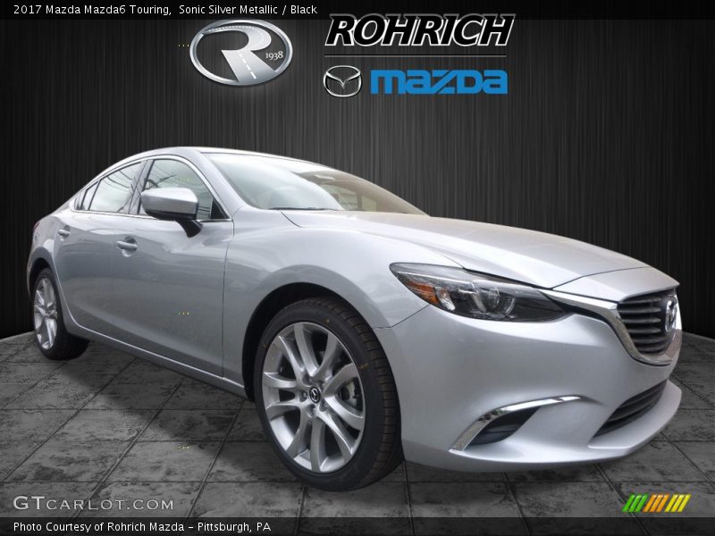 Sonic Silver Metallic / Black 2017 Mazda Mazda6 Touring