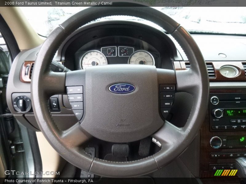 Titanium Green Metallic / Camel 2008 Ford Taurus Limited