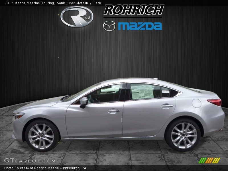 Sonic Silver Metallic / Black 2017 Mazda Mazda6 Touring
