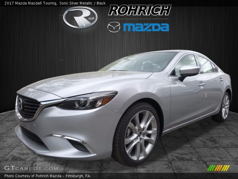 Sonic Silver Metallic / Black 2017 Mazda Mazda6 Touring