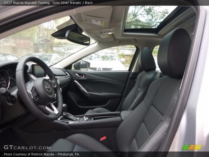 Sonic Silver Metallic / Black 2017 Mazda Mazda6 Touring