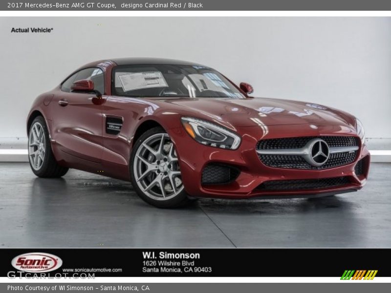 designo Cardinal Red / Black 2017 Mercedes-Benz AMG GT Coupe