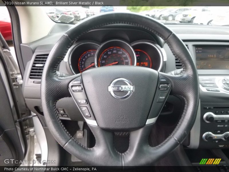 Brilliant Silver Metallic / Black 2010 Nissan Murano SL AWD