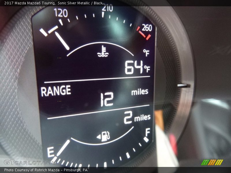 Sonic Silver Metallic / Black 2017 Mazda Mazda6 Touring