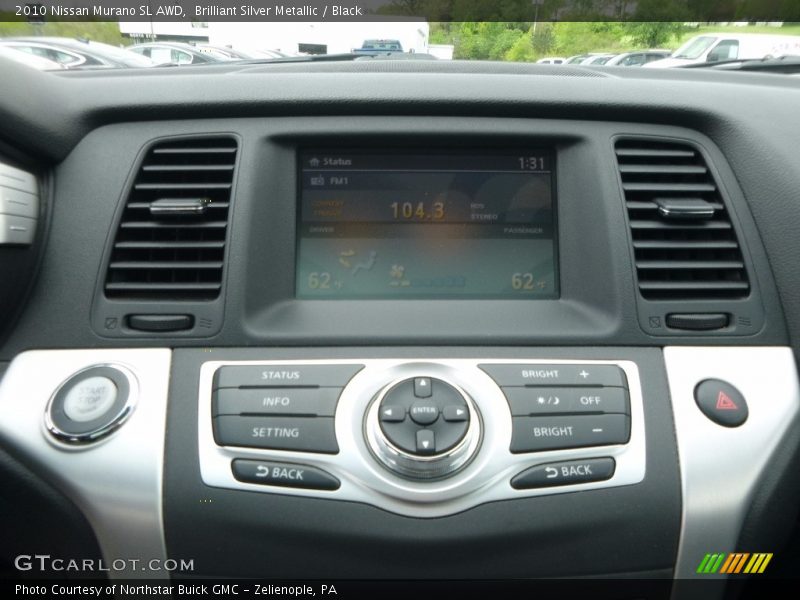 Brilliant Silver Metallic / Black 2010 Nissan Murano SL AWD
