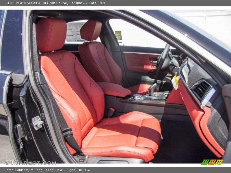 Jet Black / Coral Red 2018 BMW 4 Series 430i Gran Coupe