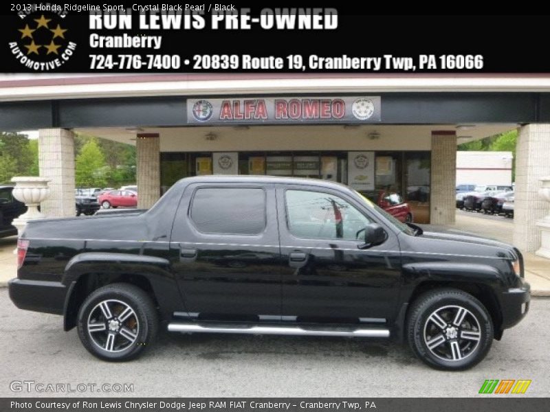 Crystal Black Pearl / Black 2013 Honda Ridgeline Sport
