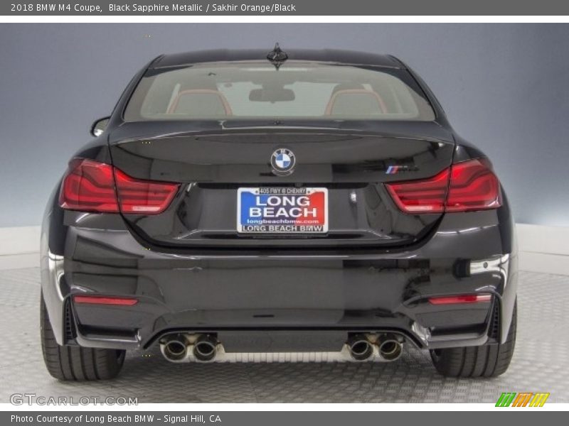 Black Sapphire Metallic / Sakhir Orange/Black 2018 BMW M4 Coupe