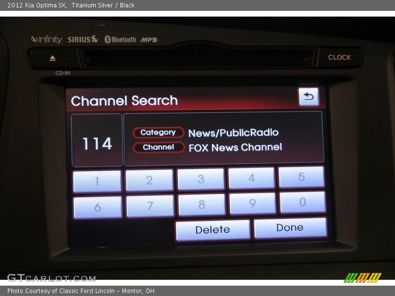 Titanium Silver / Black 2012 Kia Optima SX