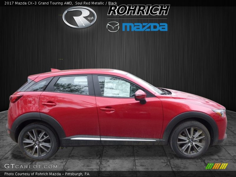 Soul Red Metallic / Black 2017 Mazda CX-3 Grand Touring AWD