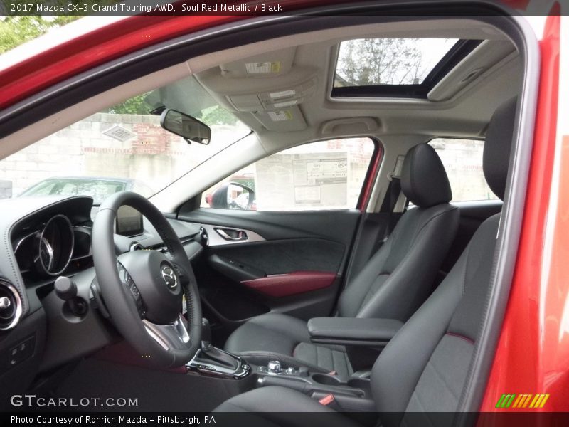Soul Red Metallic / Black 2017 Mazda CX-3 Grand Touring AWD