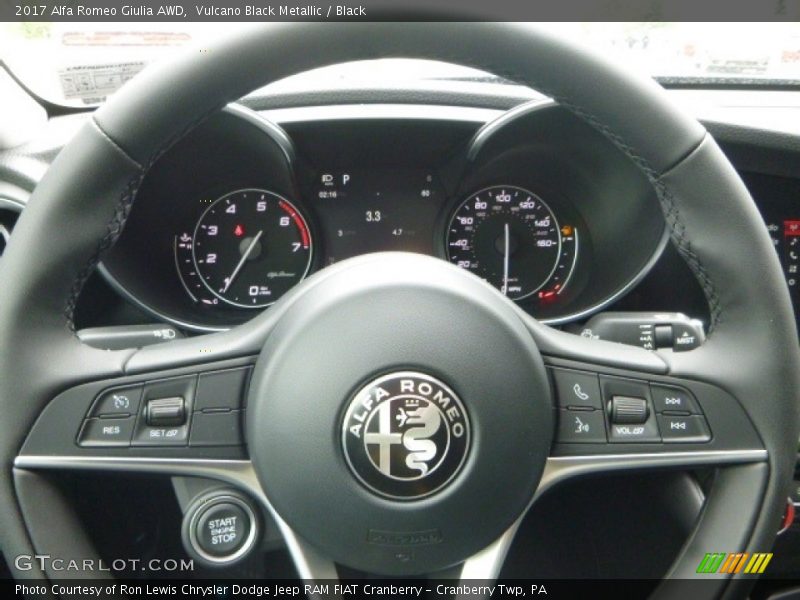 Vulcano Black Metallic / Black 2017 Alfa Romeo Giulia AWD