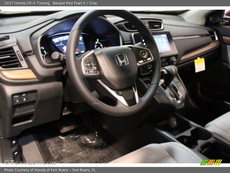 Basque Red Pearl II / Gray 2017 Honda CR-V Touring