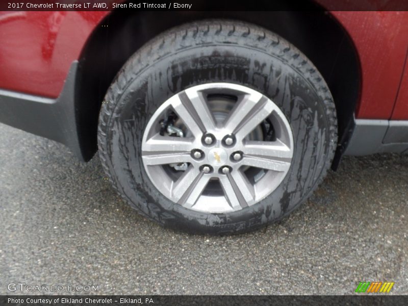 Siren Red Tintcoat / Ebony 2017 Chevrolet Traverse LT AWD