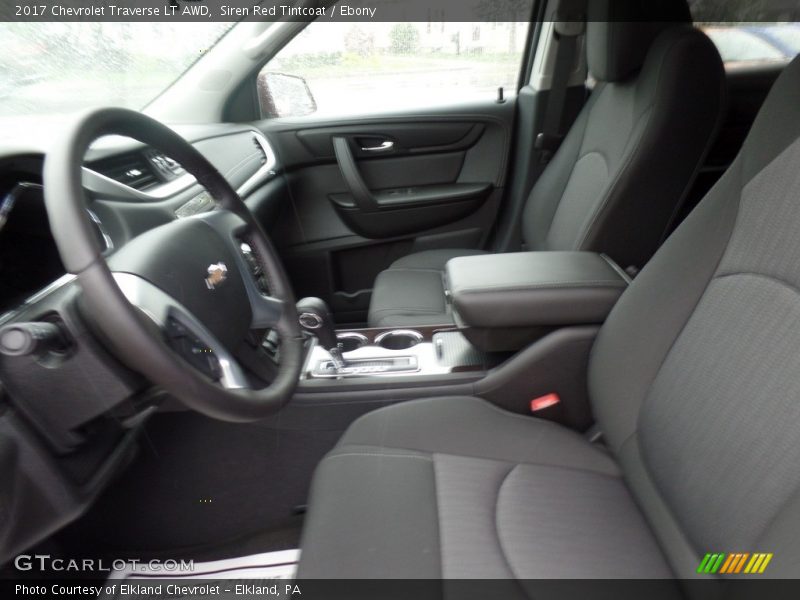 Siren Red Tintcoat / Ebony 2017 Chevrolet Traverse LT AWD