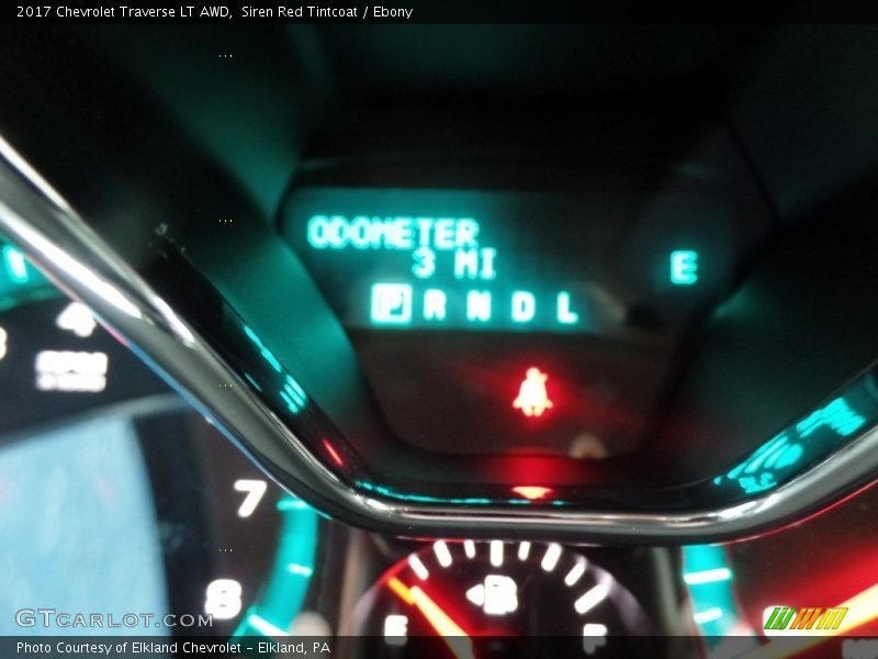 Siren Red Tintcoat / Ebony 2017 Chevrolet Traverse LT AWD