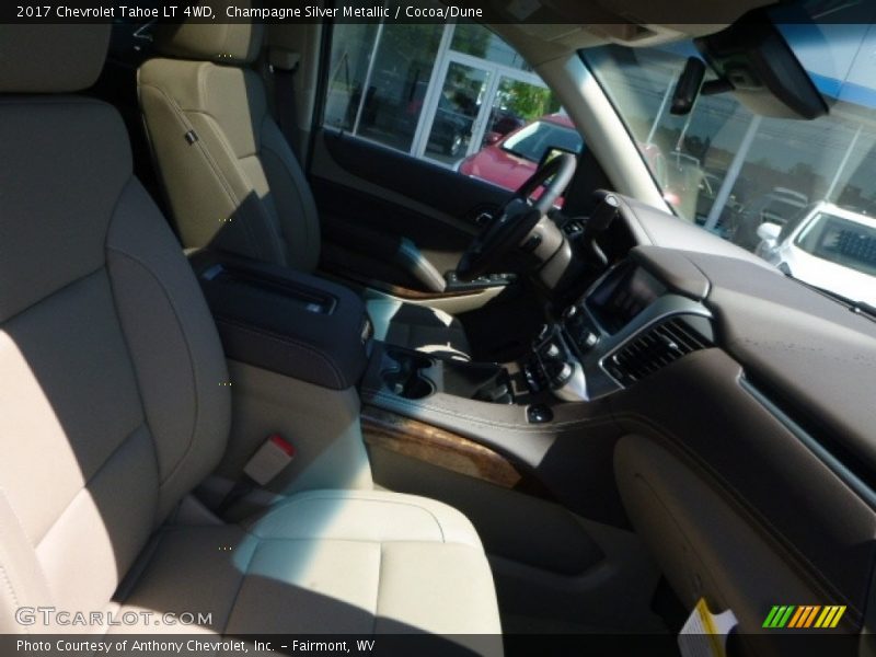 Champagne Silver Metallic / Cocoa/Dune 2017 Chevrolet Tahoe LT 4WD
