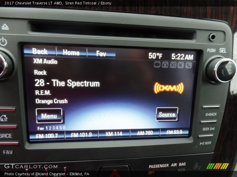 Siren Red Tintcoat / Ebony 2017 Chevrolet Traverse LT AWD