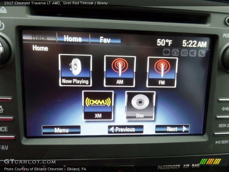 Siren Red Tintcoat / Ebony 2017 Chevrolet Traverse LT AWD