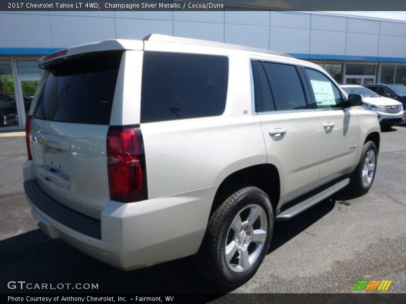 Champagne Silver Metallic / Cocoa/Dune 2017 Chevrolet Tahoe LT 4WD