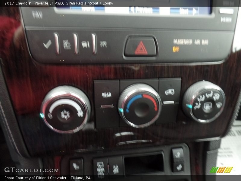 Siren Red Tintcoat / Ebony 2017 Chevrolet Traverse LT AWD