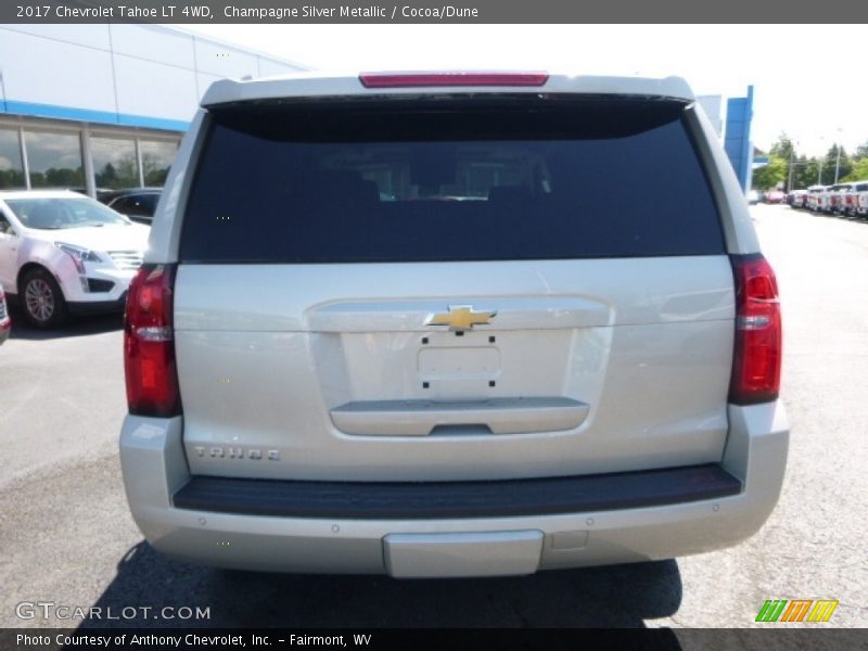 Champagne Silver Metallic / Cocoa/Dune 2017 Chevrolet Tahoe LT 4WD