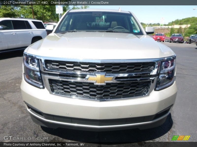 Champagne Silver Metallic / Cocoa/Dune 2017 Chevrolet Tahoe LT 4WD