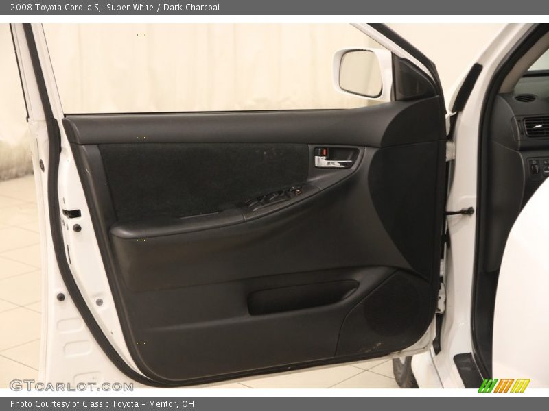 Super White / Dark Charcoal 2008 Toyota Corolla S