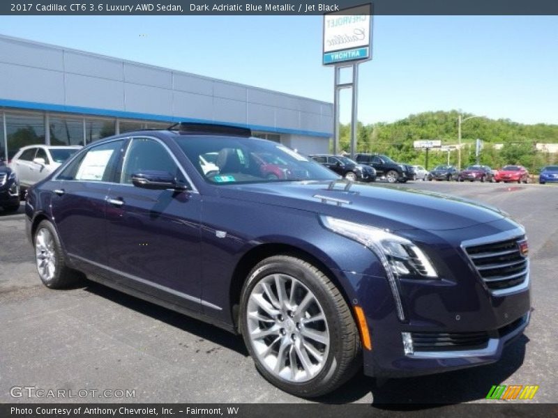 Dark Adriatic Blue Metallic / Jet Black 2017 Cadillac CT6 3.6 Luxury AWD Sedan