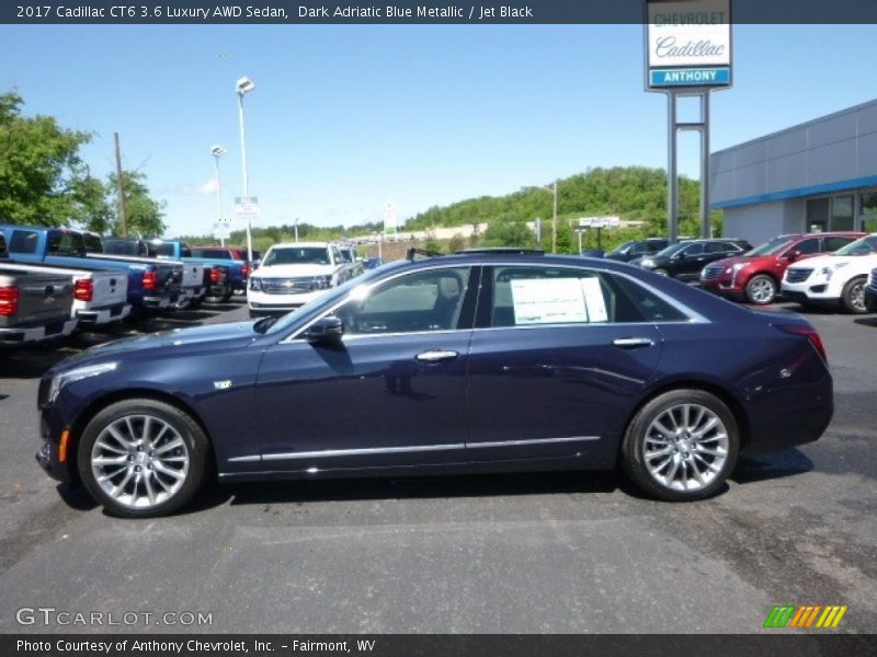 Dark Adriatic Blue Metallic / Jet Black 2017 Cadillac CT6 3.6 Luxury AWD Sedan