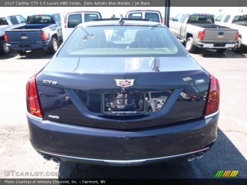 Dark Adriatic Blue Metallic / Jet Black 2017 Cadillac CT6 3.6 Luxury AWD Sedan