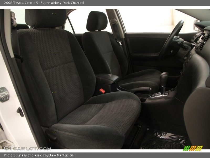 Super White / Dark Charcoal 2008 Toyota Corolla S