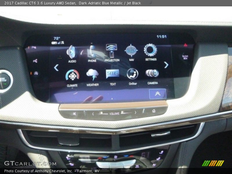 Dark Adriatic Blue Metallic / Jet Black 2017 Cadillac CT6 3.6 Luxury AWD Sedan
