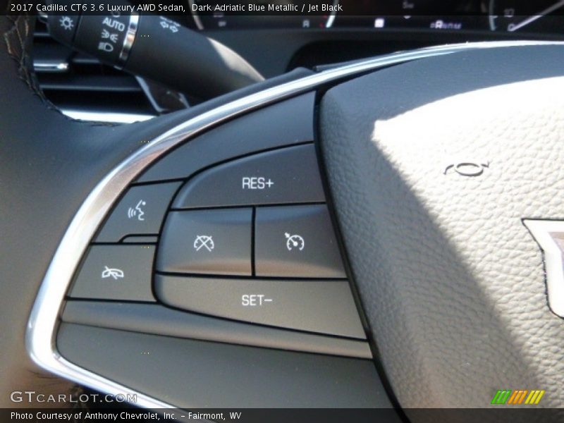 Dark Adriatic Blue Metallic / Jet Black 2017 Cadillac CT6 3.6 Luxury AWD Sedan