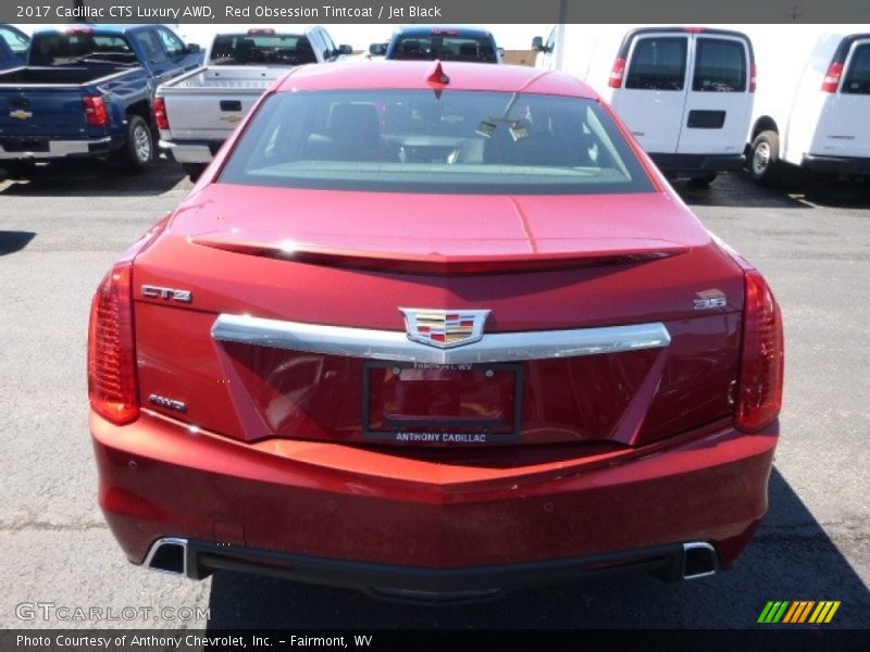Red Obsession Tintcoat / Jet Black 2017 Cadillac CTS Luxury AWD