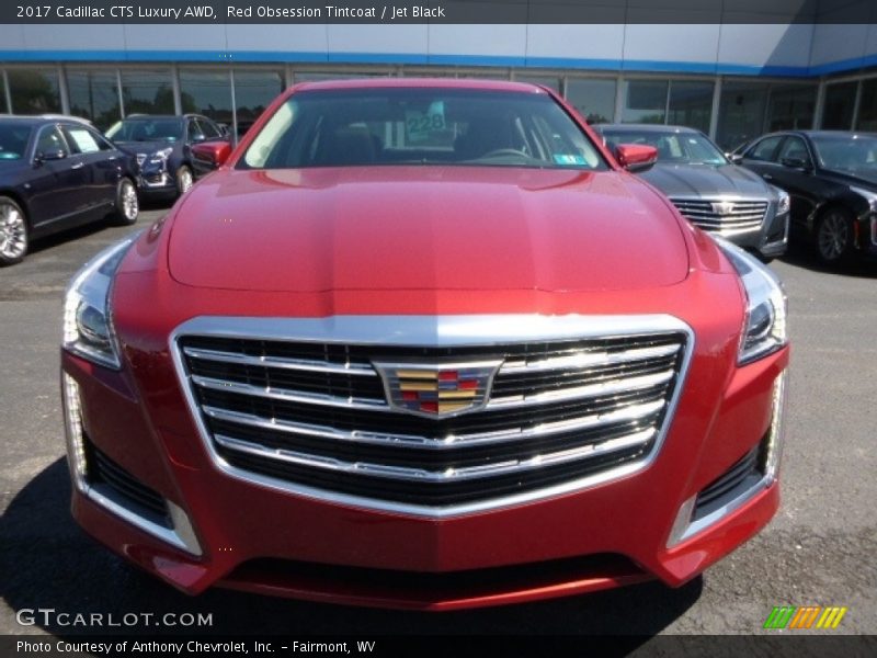 Red Obsession Tintcoat / Jet Black 2017 Cadillac CTS Luxury AWD