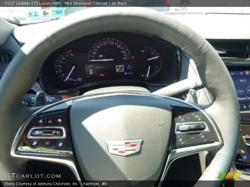 Red Obsession Tintcoat / Jet Black 2017 Cadillac CTS Luxury AWD