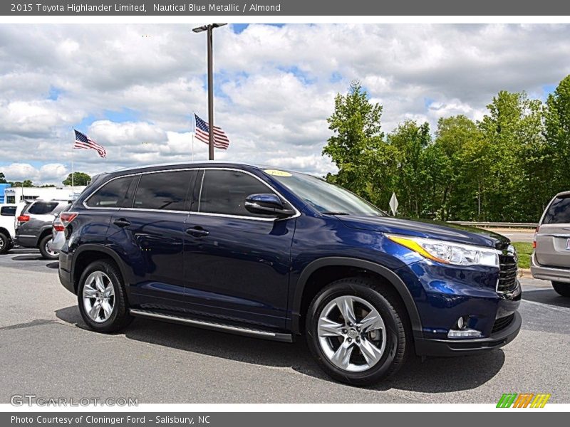 Nautical Blue Metallic / Almond 2015 Toyota Highlander Limited