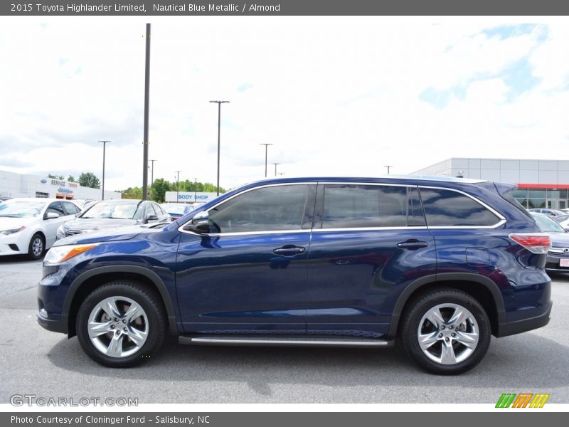 Nautical Blue Metallic / Almond 2015 Toyota Highlander Limited