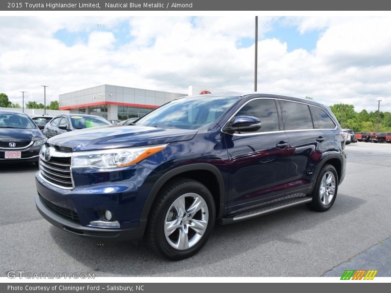 Nautical Blue Metallic / Almond 2015 Toyota Highlander Limited