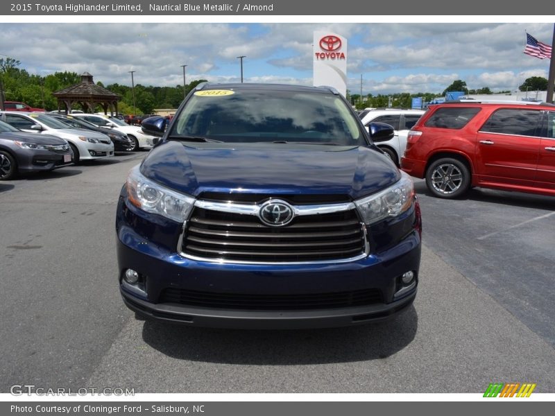 Nautical Blue Metallic / Almond 2015 Toyota Highlander Limited
