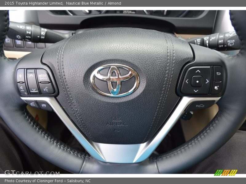 Nautical Blue Metallic / Almond 2015 Toyota Highlander Limited