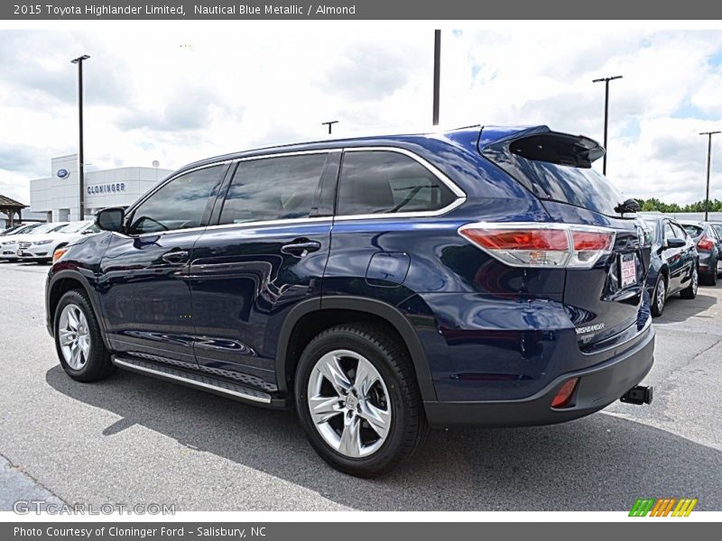 Nautical Blue Metallic / Almond 2015 Toyota Highlander Limited