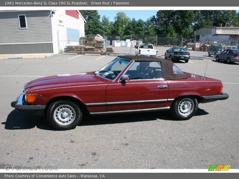 Orient Red / Palomino 1981 Mercedes-Benz SL Class 380 SL Roadster