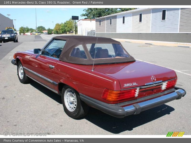 Orient Red / Palomino 1981 Mercedes-Benz SL Class 380 SL Roadster