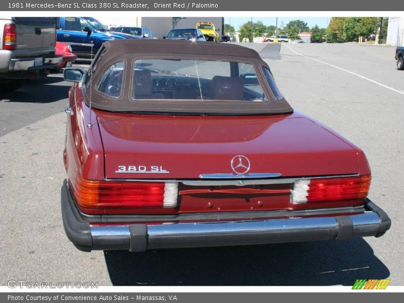 Orient Red / Palomino 1981 Mercedes-Benz SL Class 380 SL Roadster